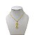 Colar Folheado Ouro 18k Nossa Senhora Strass - Imagem 1