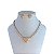 Conjunto Folheado Ouro 18k e Prata 925 Riviera Coração Cravejado - Imagem 1