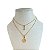 Colar Duplo Folheado Ouro 18k Borboleta Cravejada - Imagem 1