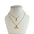 Colar Duplo Folheado Ouro 18k Laço Cravejado - Imagem 1