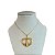 Colar Folheado Ouro 18k Nossa Senhora Coração Cravejado - Imagem 1
