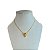 Colar Folheado Ouro 18k Coração Cravejado - Imagem 1