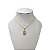 Colar Folheado Ouro 18k e Prata 925 Nossa Senhora Cravejada - Imagem 1