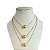 Colar Triplo Folheado Ouro 18k e Prata 925 Bolinhas Trabalhada - Imagem 1