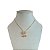 Colar Folheado Ouro 18k Flor Cravejada - Imagem 2