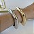 Bracelete Folheado Ouro 18k e Prata 925 Abaulado Quadrado - Imagem 2