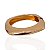 Bracelete Folheado Ouro 18k e Prata 925 Abaulado Quadrado - Imagem 1
