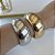 Bracelete Folheado Ouro 18k e Prata 925 Abaulado Liso - Imagem 2