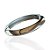 Bracelete Folheado Ouro 18k e Prata 925 Abaulado Disco - Imagem 3