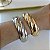 Bracelete Folheado Ouro 18k e Prata 925 Abaulado Ondulado - Imagem 2