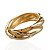 Bracelete Folheado Ouro 18k e Prata 925 Abaulado Ondulado - Imagem 1