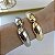 Bracelete Folheado Ouro 18k e Prata 925 Abaulado Gota Dupla - Imagem 2