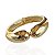 Bracelete Folheado Ouro 18k e Prata 925 Abaulado Gota Dupla - Imagem 1
