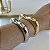Bracelete Folheado Ouro 18k e Prata 925 Abaulado Coração - Imagem 2