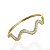 Bracelete Folheado Ouro 18k e Prata 925 Ondulado Cravejado - Imagem 1
