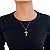 Corrente Masculina Aço Inoxidável Crucifixo Pai Nosso - Imagem 2