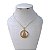 Colar Folheado Ouro 18k Mandala Nossa Senhora Cravejada - Imagem 1