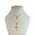 Colar Duplo Folheado Ouro 18k e Prata 925 Cruz Cravejada Ponto de Luz - Imagem 1