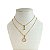 Colar Duplo Folheado Ouro 18k Mandala Cravejada - Imagem 1