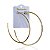 Brinco Folheado Ouro 18k e Prata 925 Argola Strass - Imagem 5