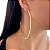 Brinco Folheado Ouro 18k e Prata 925 Argola Strass - Imagem 1