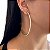 Brinco Folheado Ouro 18k e Prata 925 Argola Strass - Imagem 3