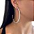 Brinco Folheado Ouro 18k e Prata 925 Argola Strass - Imagem 4