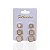 Trio Brincos Folheado Ouro 18k Quadrado Madrepérola - Imagem 1