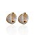 Brinco Folheado Ouro 18k e Prata 925 Canoa Cravejada - Imagem 1