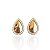 Brinco Folheado Ouro 18k e Prata 925 Gota Cravejada - Imagem 1