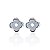 Brinco Folheado Ouro 18k e Prata 925 Trevo Cravejado - Imagem 2