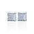 Brinco Folheado Ouro 18k e Prata 925 Quadrado Cravejado - Imagem 2