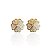 Brinco Folheado Ouro 18k Trevo Cravejado - Imagem 1
