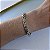 Bracelete Folheado Prata 925 Corações Cravejado - Imagem 2