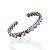 Bracelete Folheado Prata 925 Corações Cravejado - Imagem 1