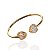Bracelete Folheado Ouro 18k e Prata 925 Coração Cravejado - Imagem 1