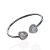 Bracelete Folheado Ouro 18k e Prata 925 Coração Cravejado - Imagem 3