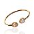 Bracelete Folheado Ouro 18k e Prata 925 Gota Cravejada - Imagem 1