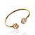 Bracelete Folheado Ouro 18k e Prata 925 Redondo Cravejado - Imagem 1