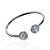 Bracelete Folheado Ouro 18k e Prata 925 Redondo Cravejado - Imagem 3