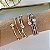 Bracelete Folheado Ouro 18k e Prata 925 Mola Strass Pérolas - Imagem 2