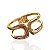 Bracelete Folheado Ouro 18k e Prata 925 Abaulado Vazado - Imagem 1