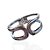 Bracelete Folheado Ouro 18k e Prata 925 Abaulado Vazado - Imagem 3