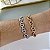 Bracelete Folheado Ouro 18k e Prata 925 Elos Lacre Cravejado - Imagem 2