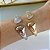 Bracelete Folheado Ouro 18k e Prata 925 Gota Dupla Cravejada - Imagem 2