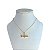 Colar Folheado Ouro 18k e Prata 925 Gratidão Cravejado - Imagem 1