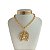 Colar Folheado Ouro 18k Correntaria Cavalo Ferradura Strass - Imagem 1