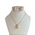 Conjunto Folheado Ouro 18k e Prata 925 Gota Cravejada - Imagem 1