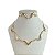 Conjunto Folheado Ouro 18k e Prata 925 Ondulado Cravejado - Imagem 1