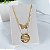 Colar Duplo Folheado Ouro 18k Borboleta - Imagem 1